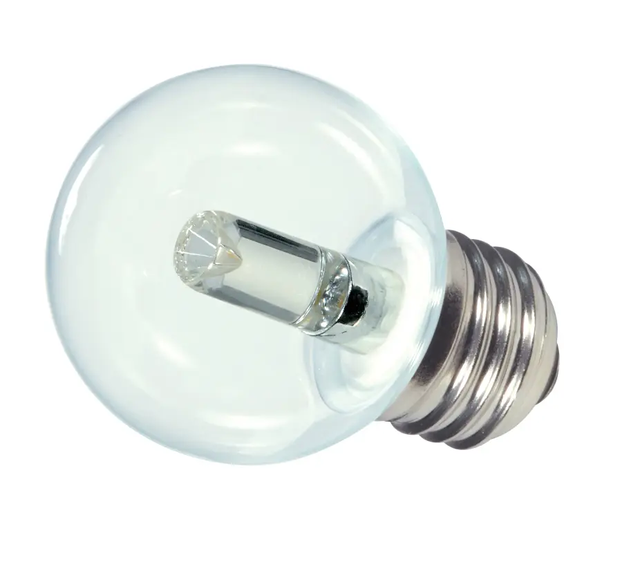 1.4 Watt LED - G16 1/2 - Clear - 2700K - Medium base - 120 Volt - Carded - Image 2