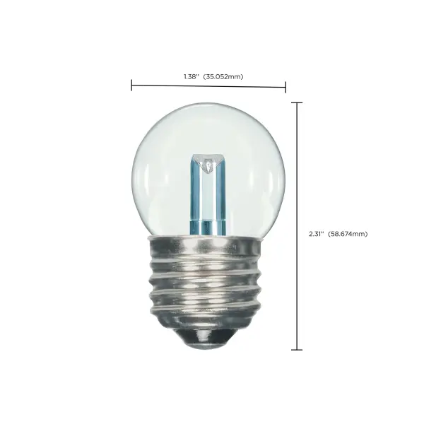 1.2 Watt LED - S11 - Clear - 2700K - Medium base - 120 Volt - Carded - Image 5