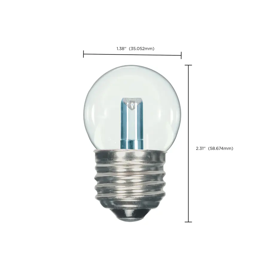 1.2 Watt LED - S11 - Clear - 2700K - Medium base - 120 Volt - Carded - Image 5