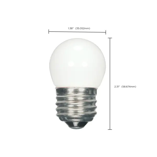 1.2 Watt LED - S11 - White - 2700K - Medium base - 120 Volt - Carded - Image 4