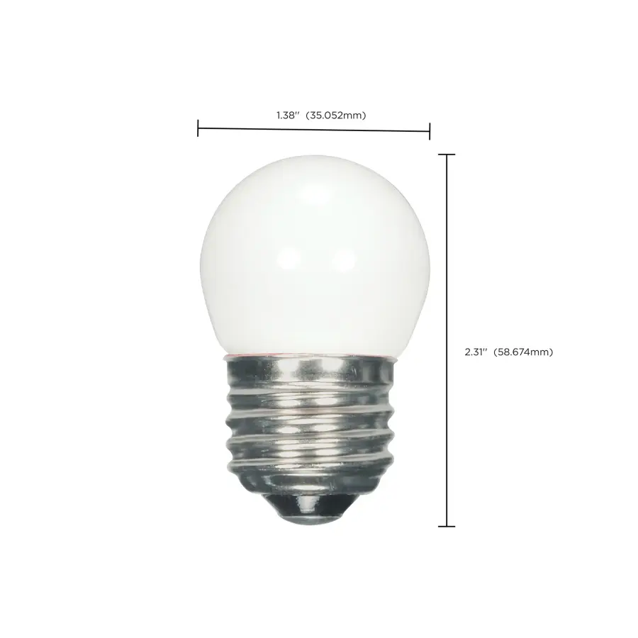 1.2 Watt LED - S11 - White - 2700K - Medium base - 120 Volt - Carded - Image 4
