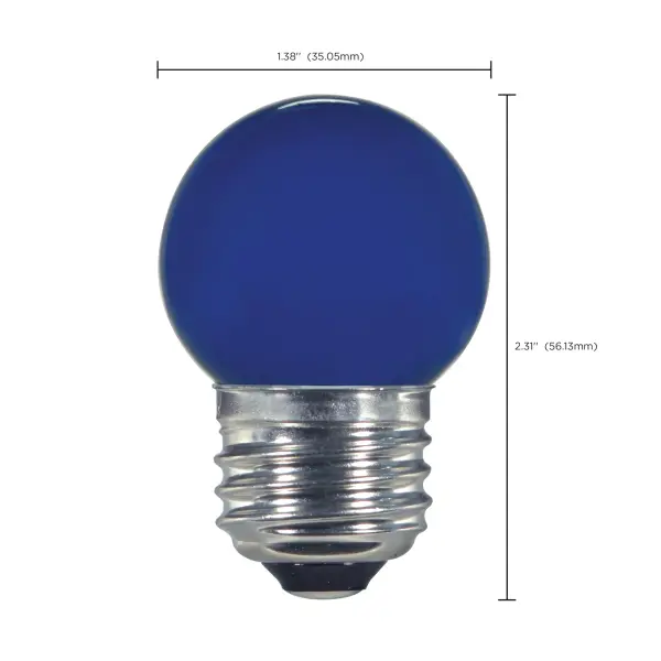1.2 Watt LED - S11 - Ceramic Blue - Medium base - 120 Volt - Carded - Image 6
