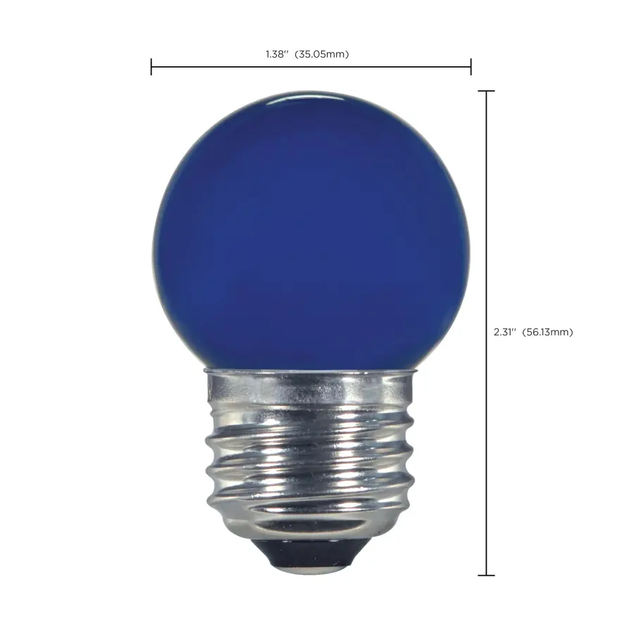 1.2 Watt LED - S11 - Ceramic Blue - Medium base - 120 Volt - Carded - Image 6