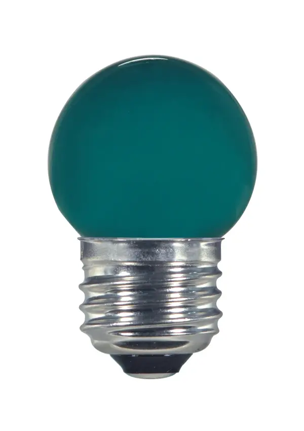 1.2 Watt LED - S11 - Ceramic Green - Medium base - 120 Volt - Carded - Image 1