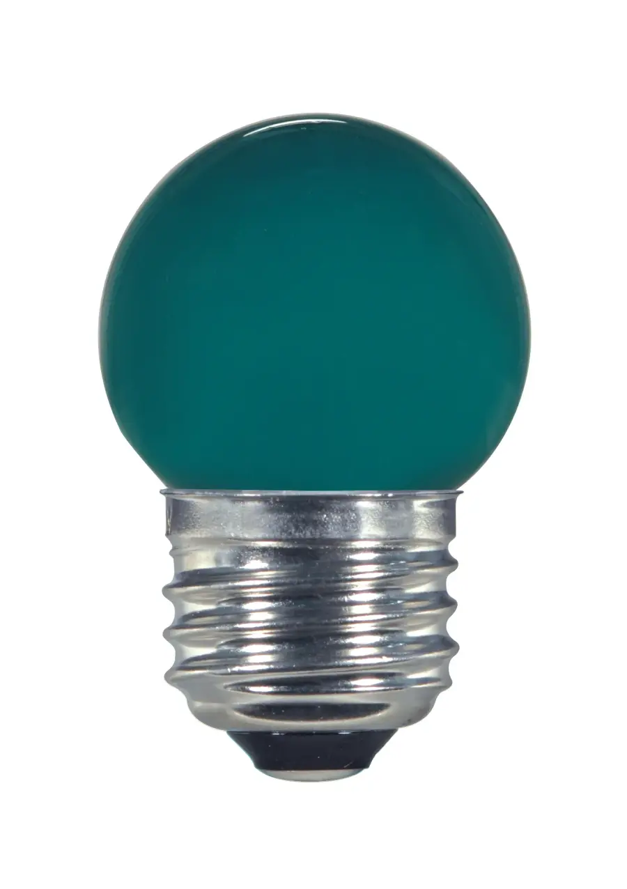 1.2 Watt LED - S11 - Ceramic Green - Medium base - 120 Volt - Carded - Image 1