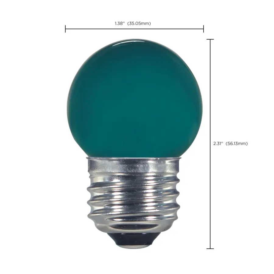 1.2 Watt LED - S11 - Ceramic Green - Medium base - 120 Volt - Carded - Image 6