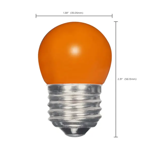 1.2 Watt LED - S11 - Ceramic Orange - Medium base - 120 Volt - Carded - Image 5