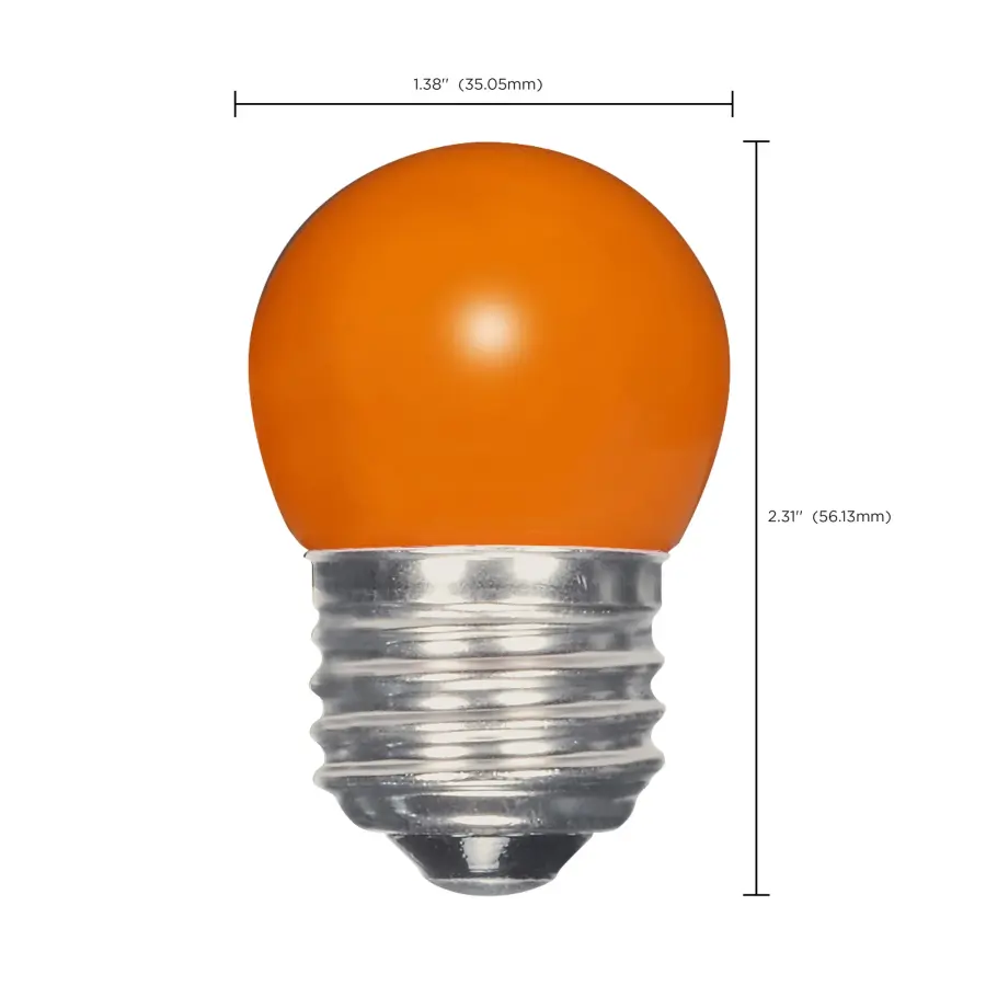 1.2 Watt LED - S11 - Ceramic Orange - Medium base - 120 Volt - Carded - Image 5
