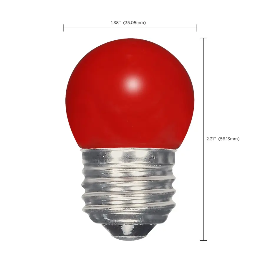 1.2 Watt LED - S11 - Ceramic Red - Medium base - 120 Volt - Carded - Image 5