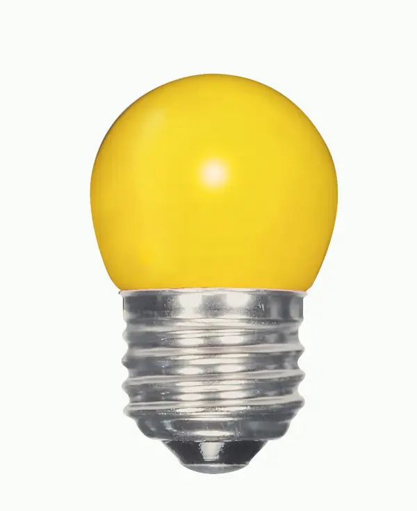 1.2 Watt LED - S11 - Ceramic Yellow - Medium base - 120 Volt - Carded - Image 1