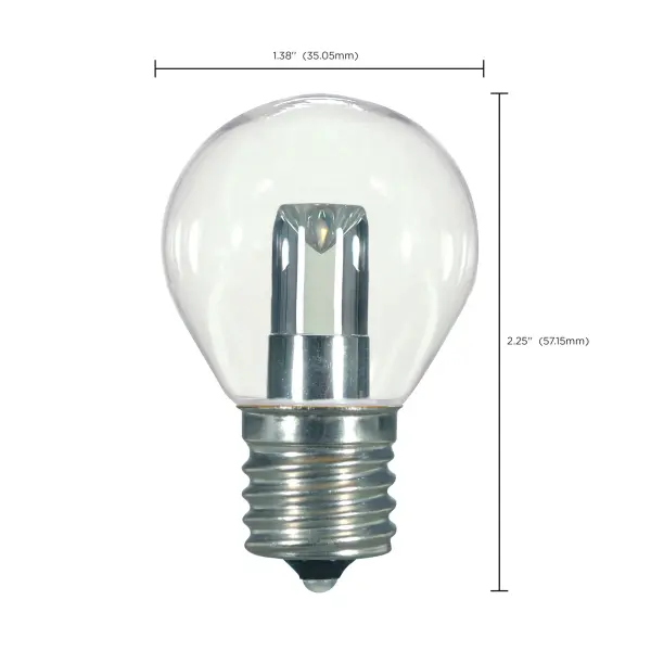 1 Watt LED - S11 - Clear - 2700K - Intermediate base - 120 Volt - Carded - Image 6