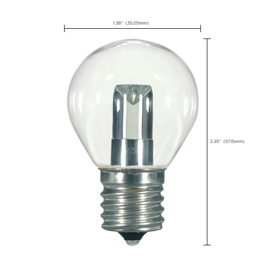 1 Watt LED - S11 - Clear - 2700K - Intermediate base - 120 Volt - Carded - Image 6