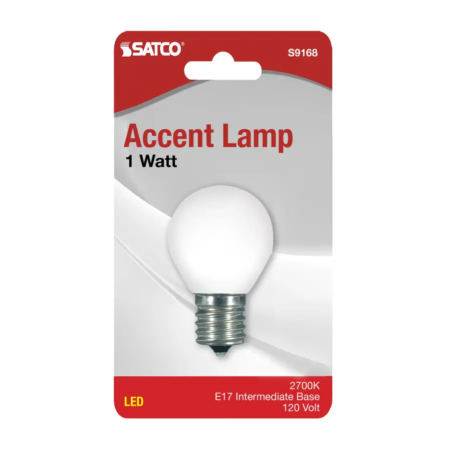1 Watt LED - S11 - White - 2700K - Intermediate base - 120 Volt - Carded - Image 2
