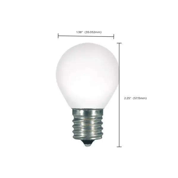1 Watt LED - S11 - White - 2700K - Intermediate base - 120 Volt - Carded - Image 5