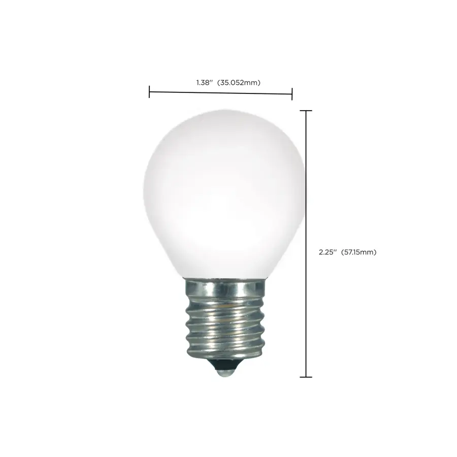 1 Watt LED - S11 - White - 2700K - Intermediate base - 120 Volt - Carded - Image 5