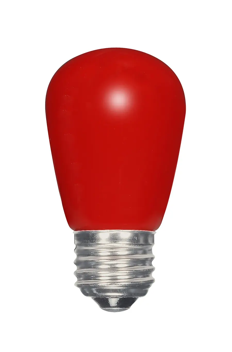 1.4 Watt LED - S14 - Ceramic Red - Medium base - 120 Volt - Carded - Image 1