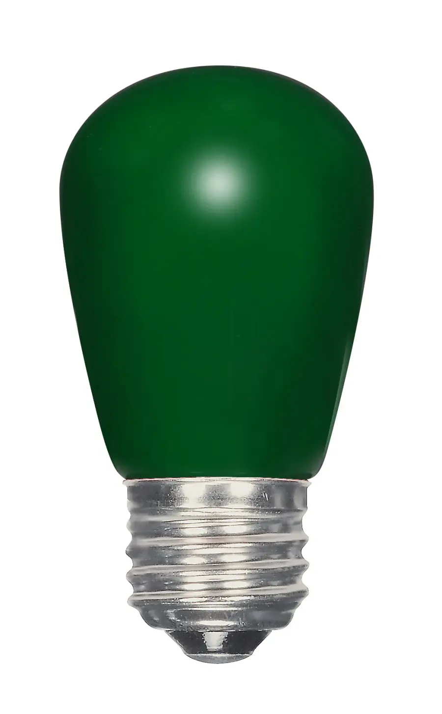 1.4 Watt LED - S14 - Ceramic Green - Medium base - 120 Volt - Carded - Image 1