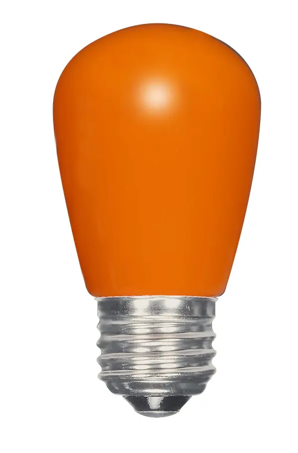 1.4 Watt LED - S14 - Ceramic Orange - Medium base - 120 Volt - Carded - Image 1