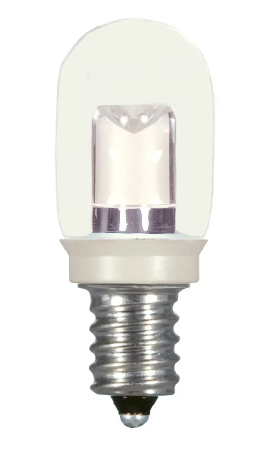0.8 Watt LED - T6 - Clear - 2700K - Candelabra base - 120 Volt - Carded - Image 1
