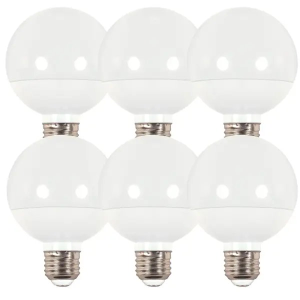 6 Watt - G25 Globe LED - 3000K - Medium base - 120 Volt - alternate view