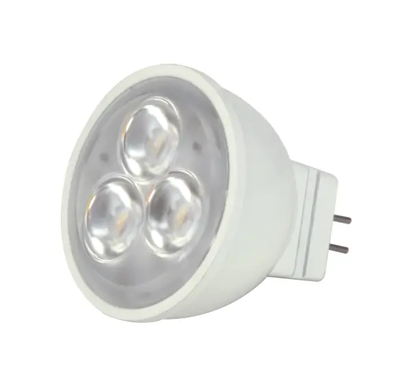 3W - LED - MR11 - 3000K - 25 deg. beam spread - 25000 Average rated hours - 210 Lumens - GU4 base - 12 Volt AC/DC - Image 2