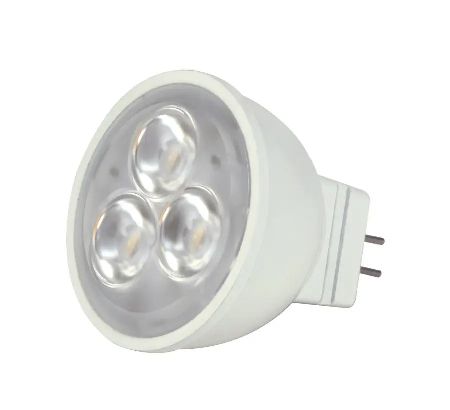 3W - LED - MR11 - 3000K - 25 deg. beam spread - 25000 Average rated hours - 210 Lumens - GU4 base - 12 Volt AC/DC - Image 2