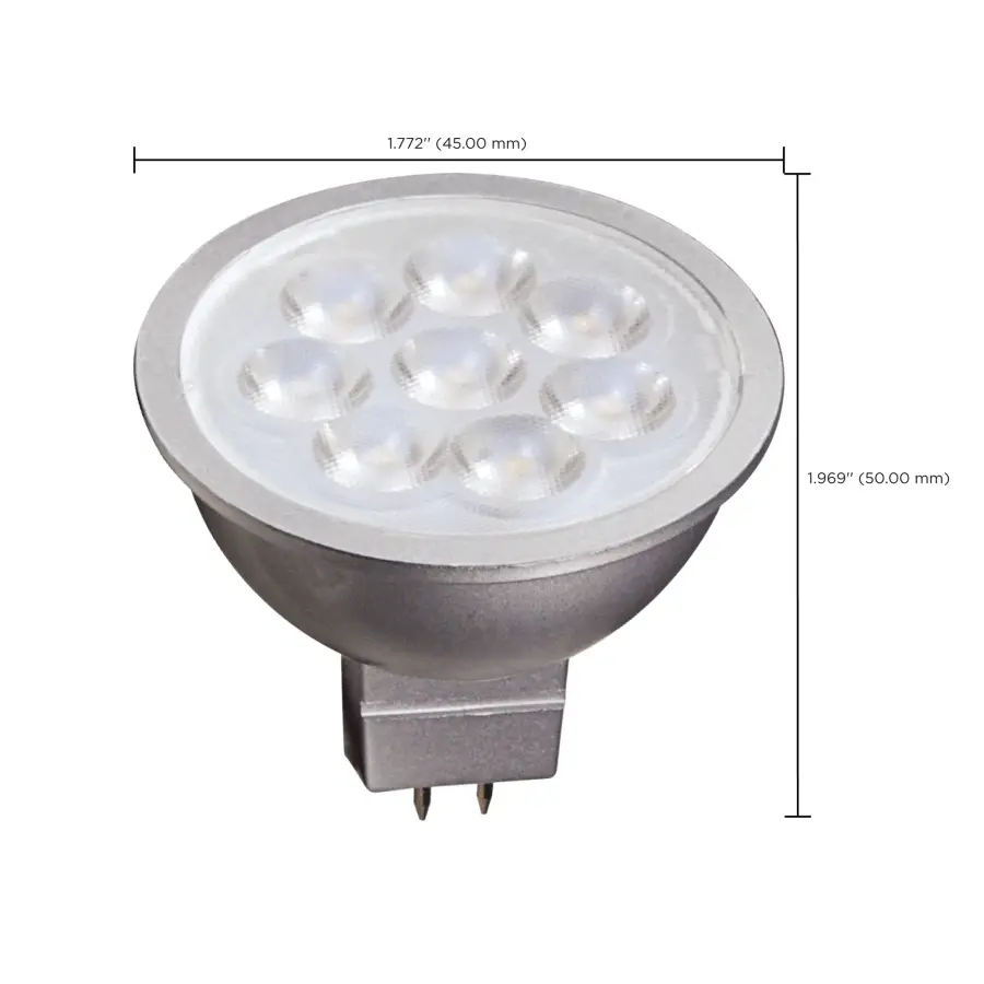 6.5 Watt - LED MR16 LED - 2700K - 40 deg. Beam Angle - GU5.3 base - 12 Volt AC/DC - Image 8