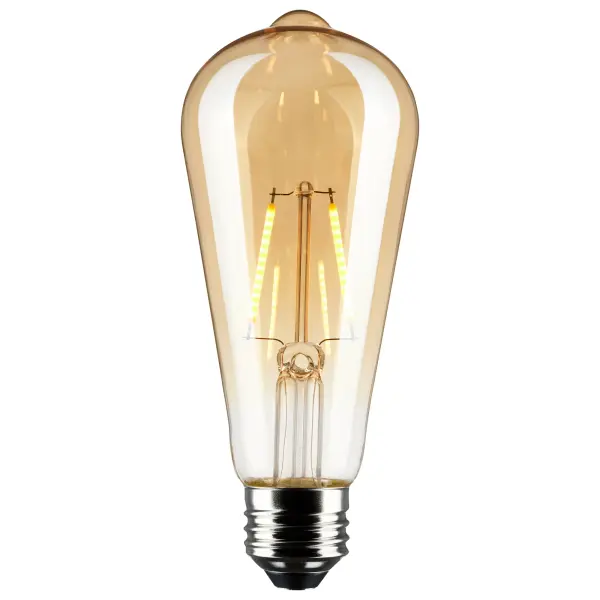 2.5 Watt ST19 LED Filament - Transparent Amber - Medium base - 2000K - 220 Lumens - 120 Volt - alternate view