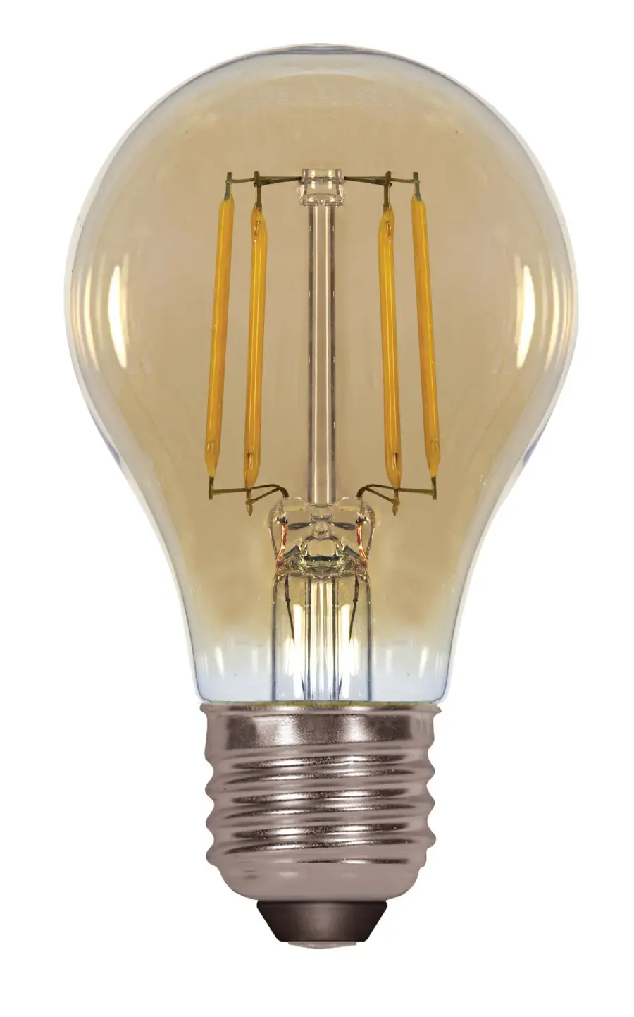 4.5 Watt A19 LED Filament - Amber - Medium base - 2000K - 350 Lumens - 120 Volt - Image 1