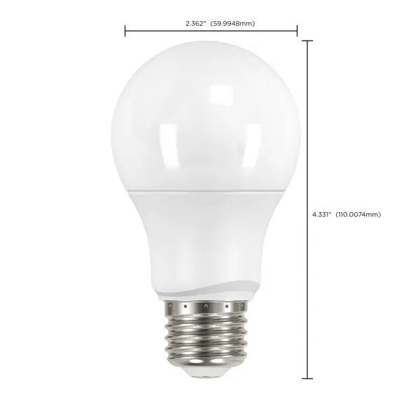 6 Watt - A19 LED - Frosted - 3000K Medium base - 220 deg. Beam Angle - 120 Volt - Non-Dimmable - Image 6
