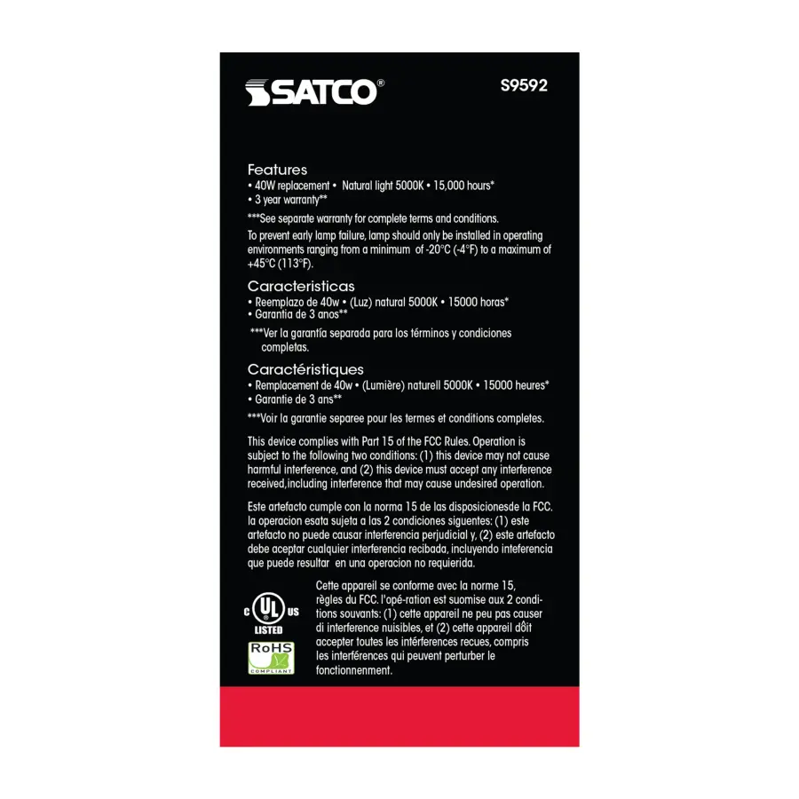 6 Watt - A19 LED - Frosted - 5000K Medium base - 220 deg. Beam Angle - 120 Volt - Non-Dimmable - Image 6