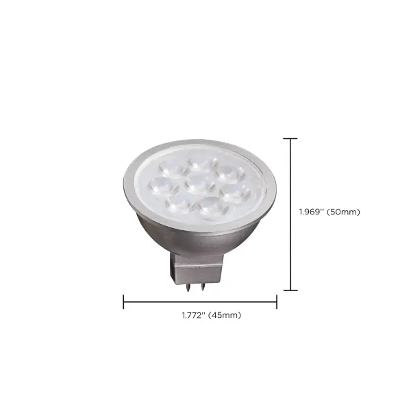 6.5 Watt - LED MR16 LED - 3000K - 40 deg. Beam Angle - GU5.3 base - 12 Volt AC/DC - Image 9