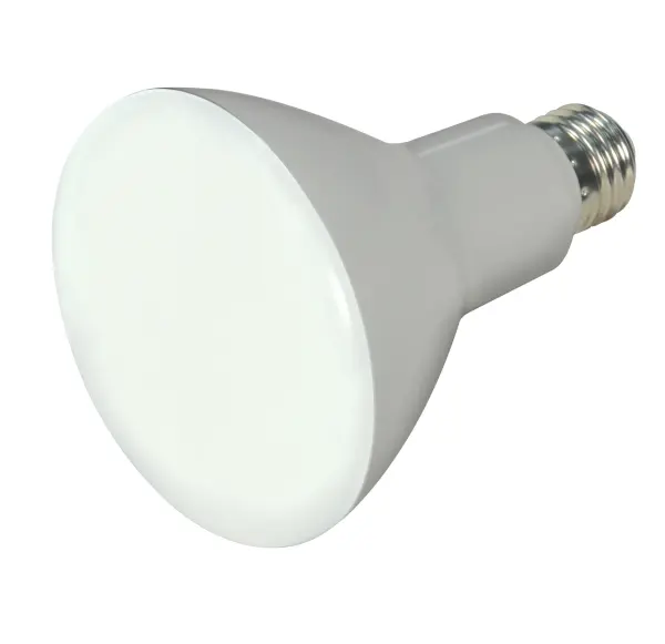 SATCO NUVO's 9.5-watt BR30 LED flood lamp is an energy efficient lighting solution for residential and commercial applications. This dimmable flood light comes in a frost finish, and is perfect or replacing outdated incandescent and fluorescent floodlights. Durable and versatile, this fixture delivers 25,000 hours of warm white light.