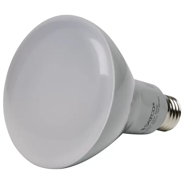 SATCO NUVO's 9.5-watt BR30 LED flood lamp is an energy efficient lighting solution for residential and commercial applications. This dimmable flood light comes in a frost finish, and is perfect or replacing outdated incandescent and fluorescent floodlights. Durable and versatile, this fixture delivers 25,000 hours of warm white light. - alternate view