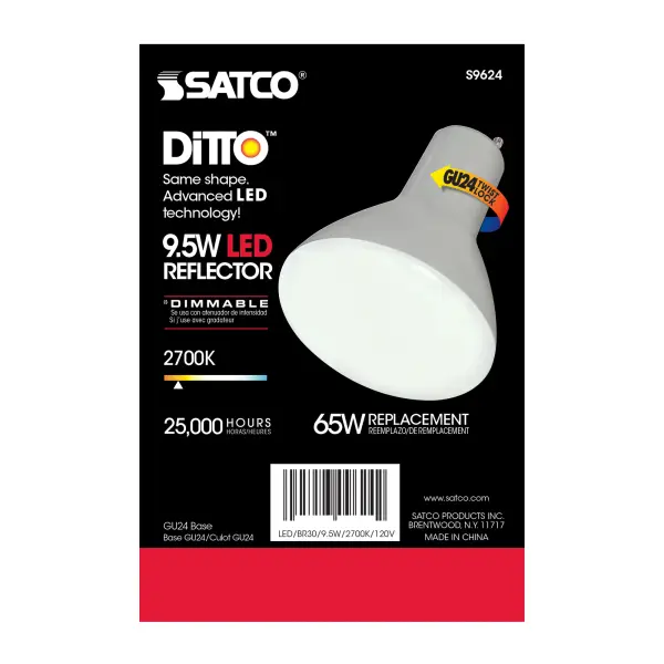 9.5 Watt - BR30 LED - 105 deg. Beam Angle - 2700K - GU24 base - 120 Volt - Dimmable - Image 4