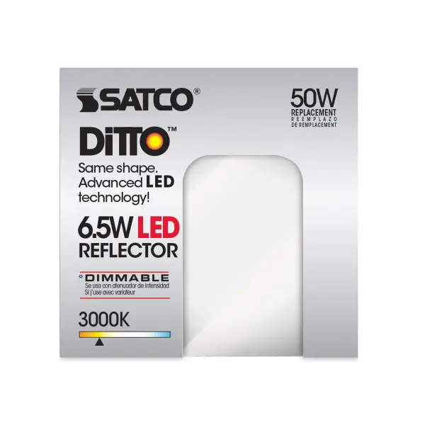 6.5 Watt - LED R20 - 3000K - 107 deg. Beam Angle - Medium base - 120 Volt - Dimmable - Image 8