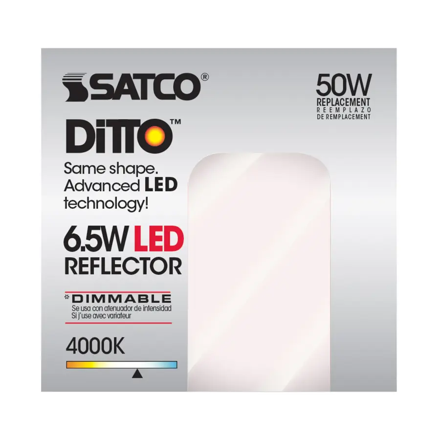 6.5 Watt - LED R20 - 4000K - 107 deg. Beam Angle - Medium base - 120 Volt - Dimmable - Image 6