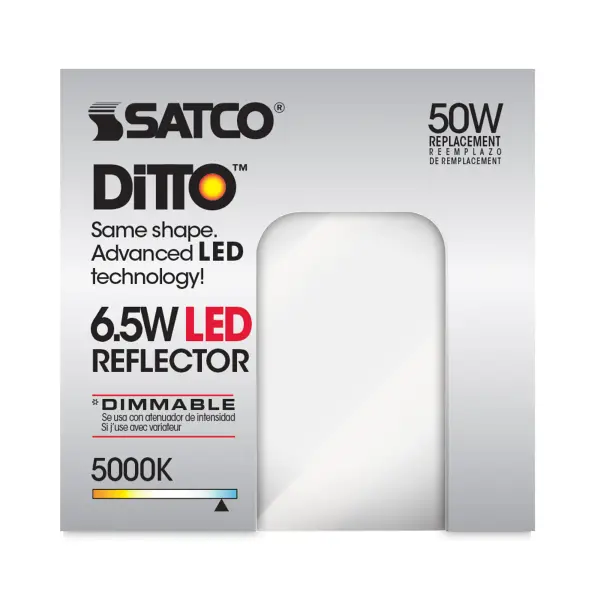 6.5 Watt - LED R20 - 5000K - 107 deg. Beam Angle - Medium base - 120 Volt - Dimmable - Image 6