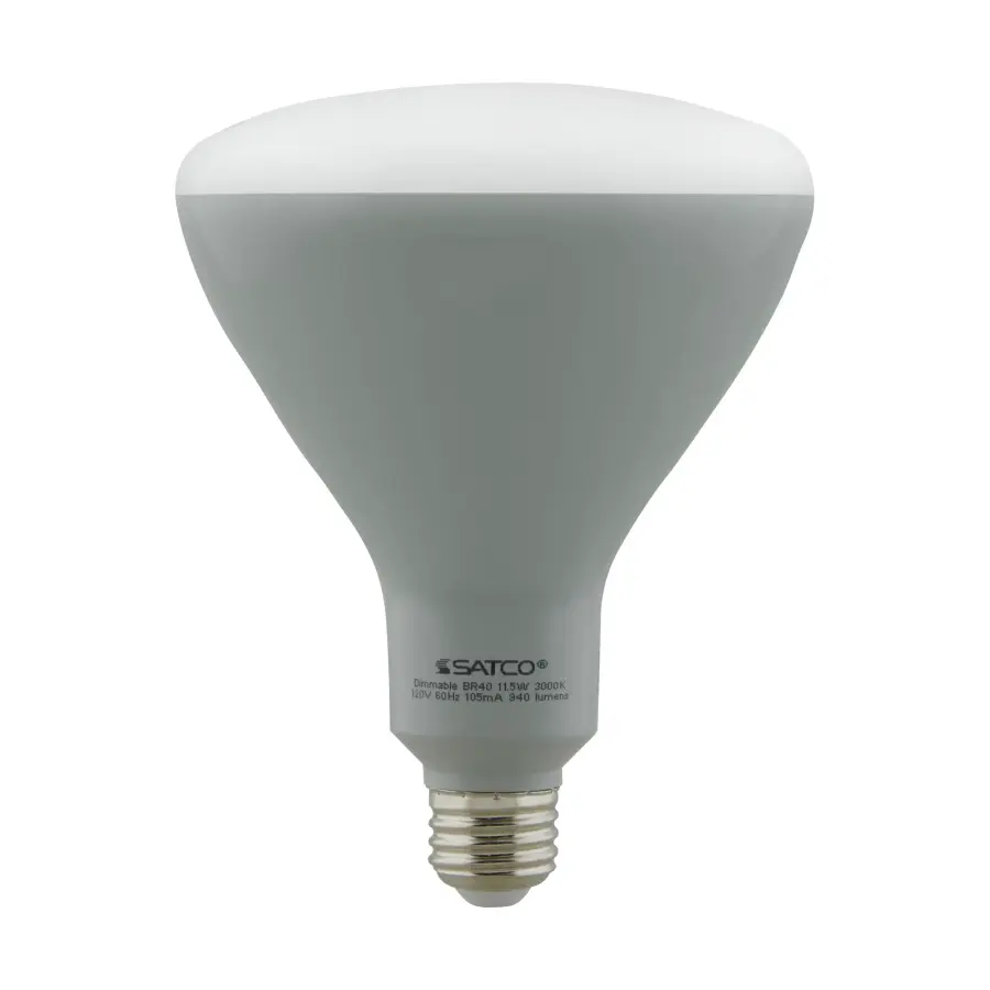 11.5 Watt - LED BR40 - 3000K - 103 deg. Beam Angle - Medium base - 120 Volt - Dimmable - Image 2