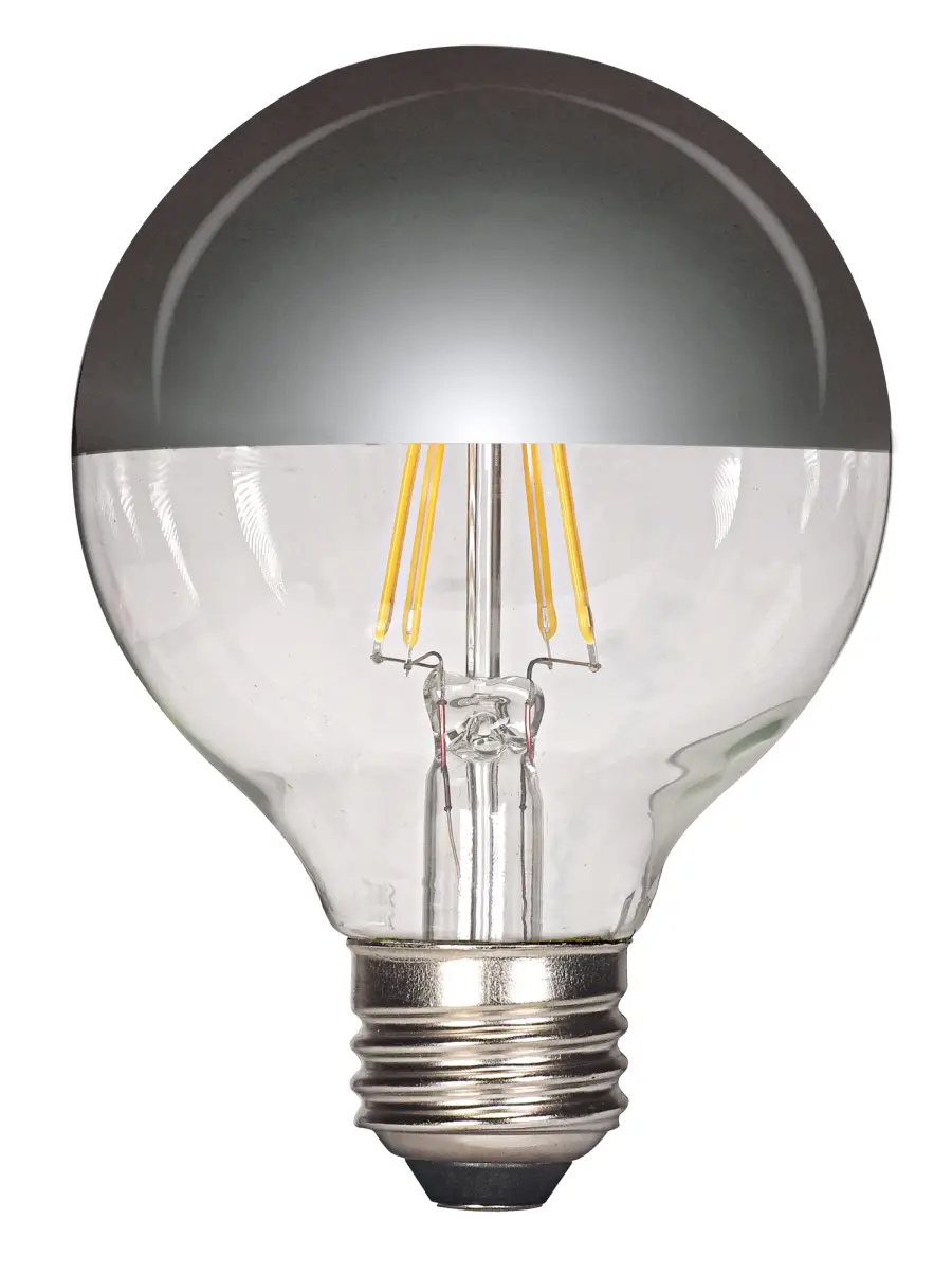 4.5 Watt G25 LED Filament - Silver crown - Medium base - 2700K - 430 Lumens - 120 Volt - Image 1
