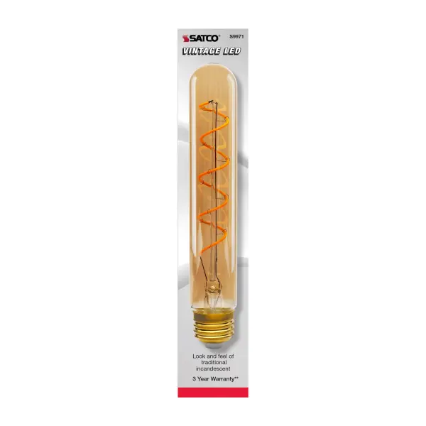 4.5 Watt T9 LED Filament - Amber - Medium base - 2000K - 240 Lumens - 120 Volt - Image 6