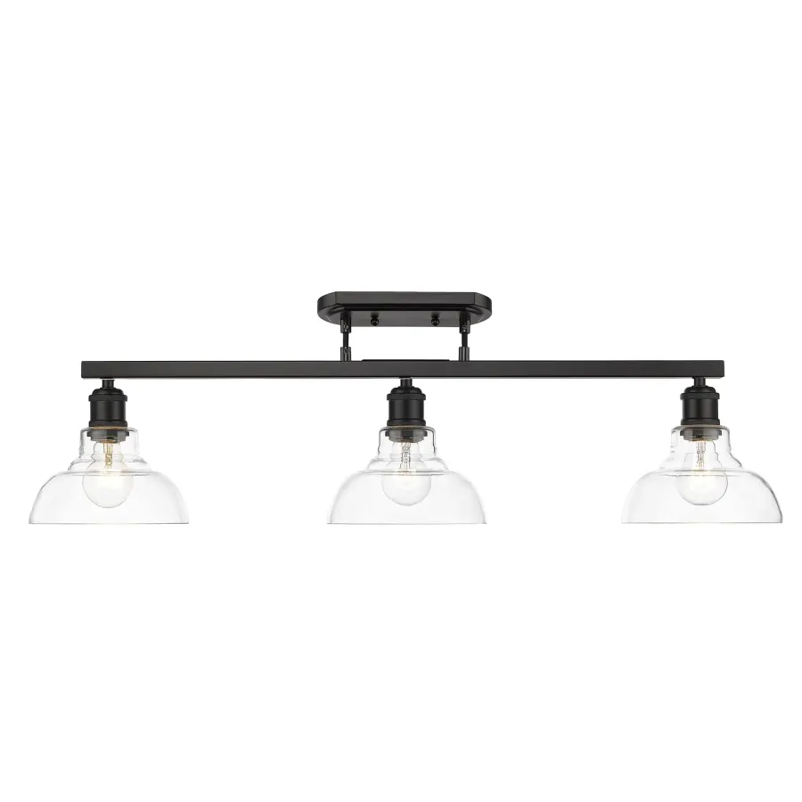 Carver 3-Light Semi-Flush Mount in Matte Black - Image 2