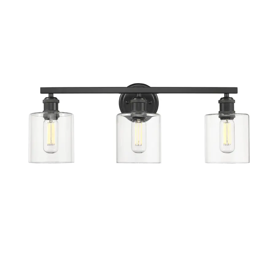 Golden Lighting Fisher 3-Light Vanity in Matte Black - Image 1