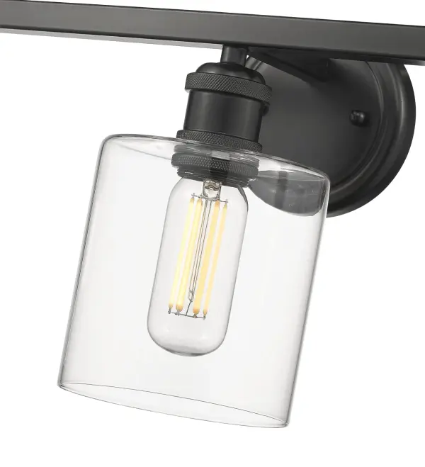 Golden Lighting Fisher 3-Light Vanity in Matte Black - Image 3