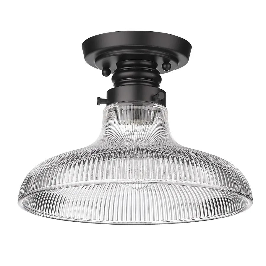 Clary One Light Flush Mount in Matte Black - Image 2