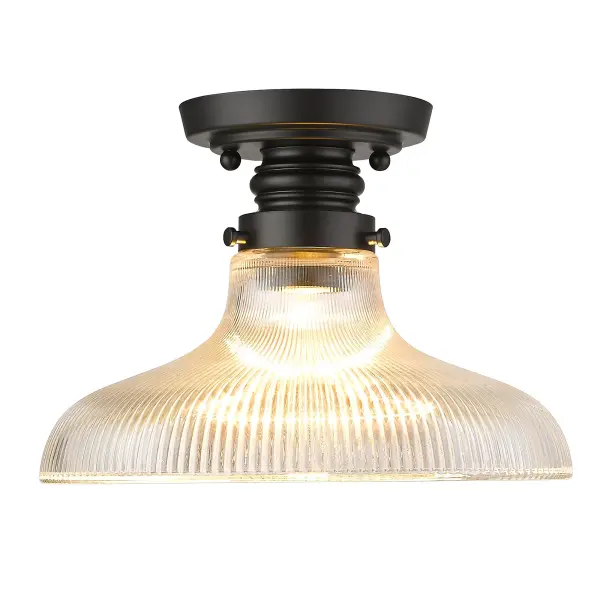 Clary One Light Flush Mount in Matte Black - Image 3