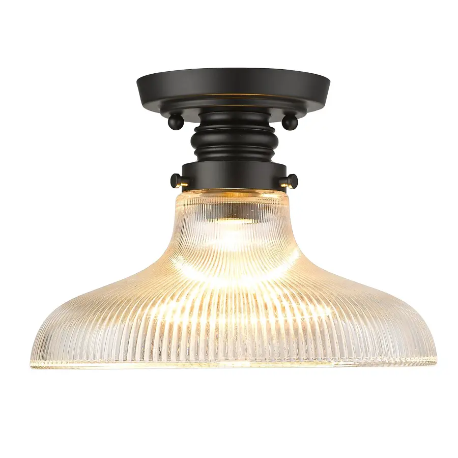 Clary One Light Flush Mount in Matte Black - Image 3