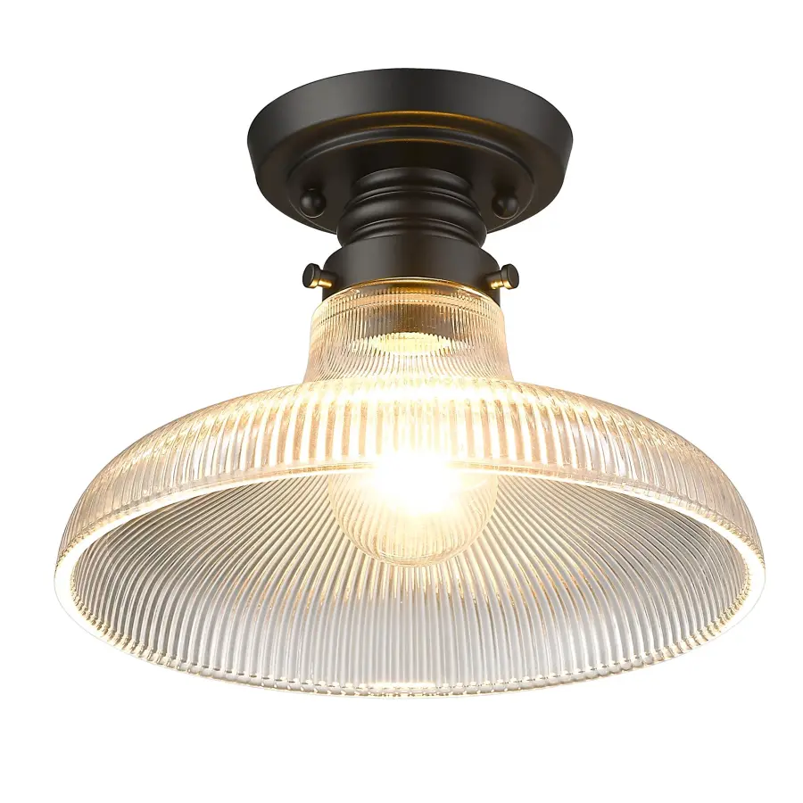 Clary One Light Flush Mount in Matte Black - Image 4