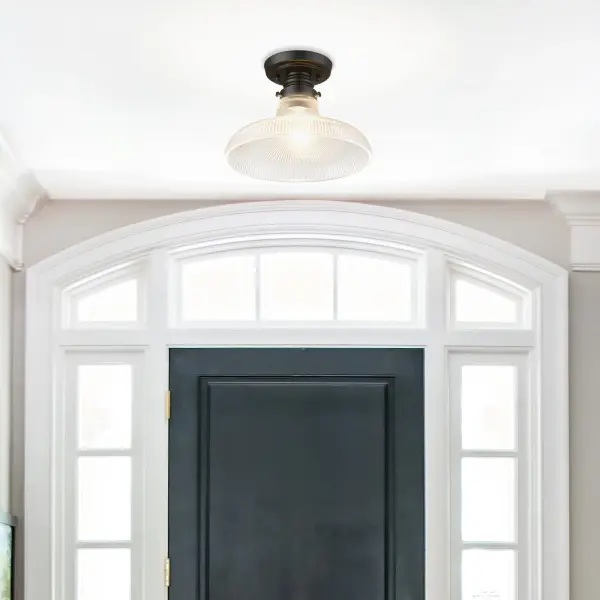 Clary One Light Flush Mount in Matte Black - Image 8