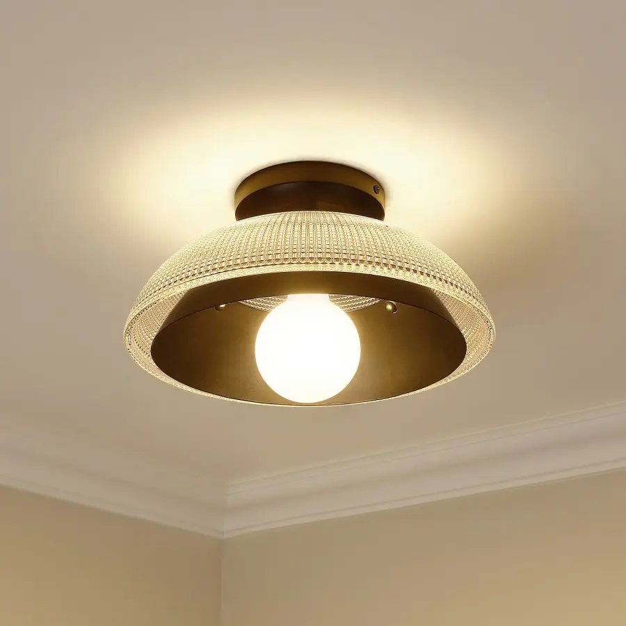 Golden Lighting Crawford 1-Light Flush Mount in Matte Black - Image 6